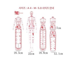 여성 패션 재단 눈금자 재봉 패턴 수선자 탬플릿 자 의류 여자 디자이너, 1개, 5종 M