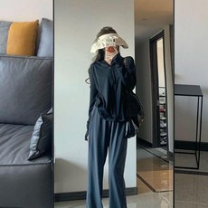 DIU 冰絲連帽防曬衣女新款防紫外線夏季薄款寬鬆外套防曬開衫, L(110-125斤)