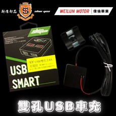 偉倫精品零件 小U Q3魚雷 新雅 SY 雙孔 車充 機車 充電器 USB TYPE-C 防水, 新雅 雙孔/USB 1C1A, 新雅 雙孔/USB 1C1A