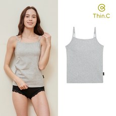 [클리어런스 특가] [띵크] 여성 캐미솔 브라탑 1종 멜란지그레이