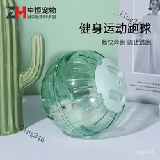 ZH 中恒宠物 倉鼠跑球 運動滾輪 寵物用品, 1個, 倉鼠跑球綠色小號 12.7CM