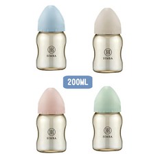 小獅王 Simba 蘊蜜鉑金PPSU寬口防脹氣奶瓶 新生兒適用 200ml 270ml 360ml 多色可選, 1個, 200ml附Ｓ圓孔奶嘴(無把手),杏茶