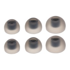갤럭시 버즈2 이어폰 실리콘 커버 캡 교체용 6Pcs 인이어 이어캡 SM-R177 이어버드 이어팁 이어플러그 이어패드, Black, 1개