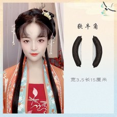 初見 漢服假髮 一體式造型髮包, 全髮絲 墊髮包, 1個