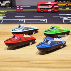 【台灣出貨】旅行豪華郵輪迴力玩具車 玩具船 郵輪玩具 玩具車 迴力車 輪船玩具, 快艇-6色隨機一台, 1個
