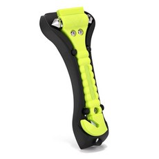 Yiader 창문 브레이커 안전벨트 커터가 있는 2-in-1 비상 탈출 도구 가족 구조 및 교통 사고 탈출용 자동차 안전 해머 230367 8455337475, 네온 그린