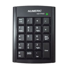 19鍵USB數字鍵盤，輕巧便攜，即插即用，提升數字輸入效率, 黑色, 無, 黑軸