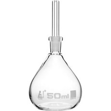 EISCO 특수 중력 병 50ml - 천공 스토퍼가 있는 평평한 바닥 - 붕규산염 유리 실험실, EISCO 특수 중력 병 50ml - 천공 스토퍼가 있