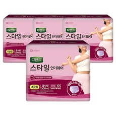 디펜드 스타일 언더웨어 라이트핏 초슬림 여성용 중형 10개입 x 4팩, 4개