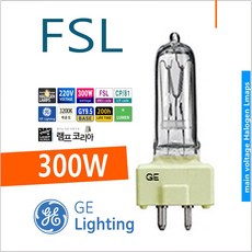 지이 220V 300W FSL CP81 HALOGEN 할로겐 램프 전구, 1개