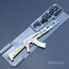 총기 다이캐스트 모형 합금 저격총 소총 24종 AK 에땁 그로자 스칼 브스스 스크스, 21cm/AKM/썬더, 1개