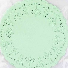 일안 유니아트 종이 레이스 소형 연두 종이받침