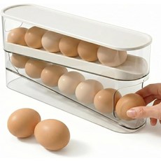 냉장고용 오곤라 자동 롤링 디스펜서 공간 절약형 냉장고 정리함 및 뚜껑이 있는 보관함 조리대용 트레이 주방 실외용