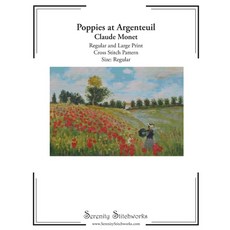 (영문도서)Poppies at Argenteuil Cross Stitch Pattern - Claude Monet - Regular Size Edition... Paperback, Independently Published, English, 9798274776936 Independently Published, English, 9798274776936
