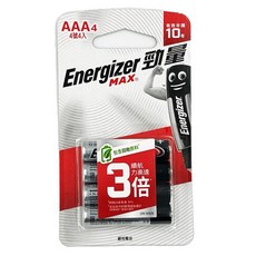 勁量鹼性電池 4號4入 AAA*4, 1個