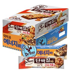 닥터유 에너지바40g(15개)+단백질바50g(12개), 1.2kg, 1세트