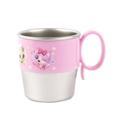 르번 유아용 위시캣 손잡이 스텐컵, 혼합색상, 1개, 280ml