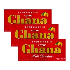 롯데 가나밀크 초콜릿, 70g, 3개