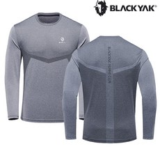 [블랙야크]24년SS 남성용 산행용 심리스 패턴 라운드 M야키어라운드티1 1BYTSS4005