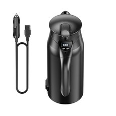 차량용 대응 신속 끓음! 차량용 전기 주전자 차량용 전기포트 DC12V‑24V 겸용 차량용 온수기 자동차 가열 병 800ml 경량 차량용 컵 LCD 온도 표시 55℃100℃ 온도