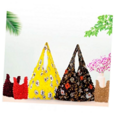 주름 장 바구니 빅사이즈 휴대용 재사용 요술 장 바구니 쇼핑 여행 시장가방 에코백 다용도 데일리 가방, 진핑크