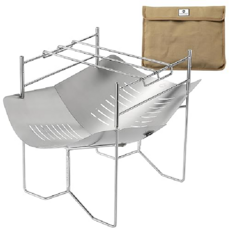 CAMPING MOON A4 솔로 스테인레스 모닥불 그릴 스탠드, 삼발이 1개 含む