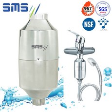 SMS日月光淨水高效能除氯沐浴器，SGS認證，台灣製造，美日食品級濾材，過濾雜質，保護肌膚, 1個, 濾水器(含濾心)X1