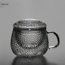 내열 유리 손잡이 찻잔 대형 사무용 커피 머그컵 홈카페 카페용 투명 유리잔 세련된 디자인, 1개, 01