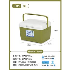 아이스박스 차량용 캠핑 휴대용 미니 쿨러 박스 보냉 가방 소형 보냉백, 1개, 1L, 8L 그린