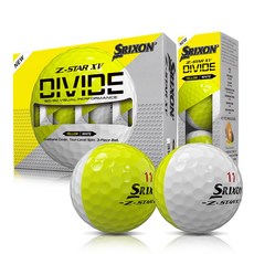 스릭슨 던롭 골프공 정품볼 3피스 Z-STAR9 XV 디바이드, WHITE + YELLOW, 1개