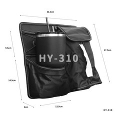 2B49 AGR【後座面紙盒飲料置物袋】汽車置物袋 汽車收納 面紙盒 飲料 椅背 不易髒材質 內防水材質 破盤王/岡山, 1個, HY-310口袋淺寬型可放冰霸杯