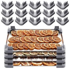 Briwooody Harvest Right 동결 건조기 트레이와 호환되는 오리지널 트레이 스태커 16개 - 5개 스택 냉동 기계 액세서리 건조 식품 보관 (그레이) 262968, 회색_16