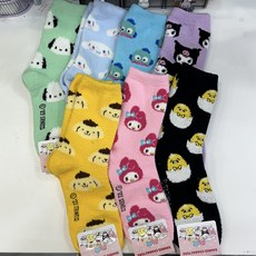 산리오 와글와글 수면양말 8종