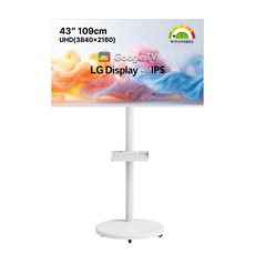스타인즈 43인치 구글 스마트 UHD TV 무빙스탠드 /삼탠바이미/중탠바이미, 고객직접설치, 스탠드형, KKZ4300SUH+무빙 스탠드, 109
