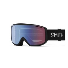 SMITH Rally 스노우 고글 - Carbonic-X 렌즈가 있는 성인용 스키 스노우보드 통풍 김 서림 방지 성능 자외선 차단 남성 여성용 알파인 아이스 이그니터 미러 [호, Black + Blue Sensor Mirror