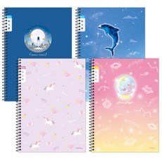 아이비스 초등 슬림 독서록 스프링노트 좁은칸 22매 디자인랜덤 초등학습노트, 여아_랜덤1개