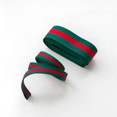 리본 끈 그린레드 크리스마스 리본 테이프 3마 면 헤링본 끈 10mm, 25mm, 1개