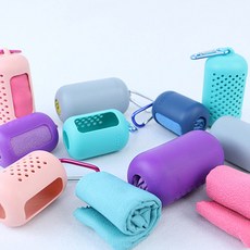 아쿠아 냉감 스포츠 쿨 타올 휴대용 아이스 쿨링 스카프 등산 러닝 타월, 1개, 40x40cm, 민트