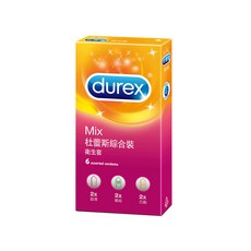 durex 杜蕾斯 綜合裝衛生套 - 超薄 螺紋 凸點組合, 1個, 6個裝