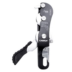 암벽 등반 하강기 클라이밍 하강링 라펠링 추락 방지 제동, 검은색