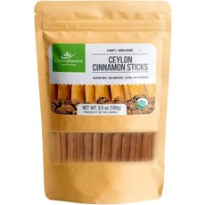 Ceylon Flavors 실론 시나몬 스틱 99.2g3.5온스 트루 프리미엄 등급 스리랑카의 농장에서 수확 포장계수 계피가 아님 159662, 1개, 100g