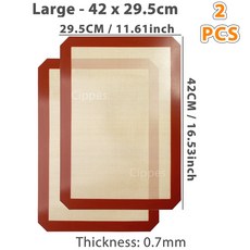 오븐용 실리콘 베이킹 매트 쿠키 빵용 논스틱 및 내열성 제빵기 시트 2 가지 30 cm 42cm 1, 2PCS d 42x29 5cm