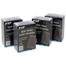 P.Y.P 半剛性卡套35pt 透明卡套50入 遊戲王/寶可夢/球員卡/愛豆小卡適用 卡片收納保護必備, 透明, 1套裝