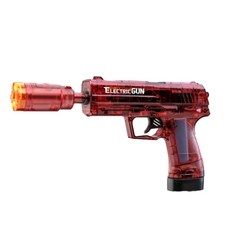 兒童MP5聲光噴霧玩具槍, USP聯動噴霧版聲光槍 - 透明紅 彩盒裝, 1個