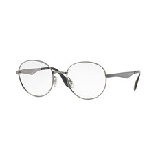 Ray-Ban RX6343 2553 안경 건메탈 프레임 47mm 투명 데모 렌즈 포함 건메탈