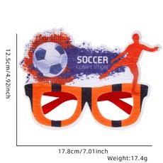 2026 미국캐나다멕시코 월드컵 축구 테마 파티 장식 응원용 사진 소품 안경 프레임, 프리 사이즈, 축구 슈팅 모델, 1개