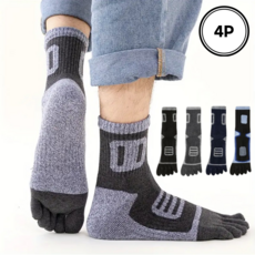 달링죠이 통풍 땀흡수 스포츠 기능성 중목 발가락양말