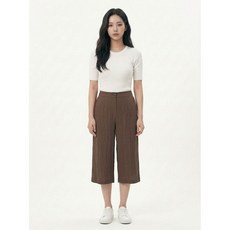 올리비아하슬러 브라운 쿨스킨 와이드 밴딩팬츠 OHCMPT001