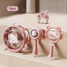 몬테소리 악기 장난감 아기 치발기 모래 교구 망치 조기 벨 작업 교육 자극 핸드 감각 유아 시각, ATS30632 F 4pcs