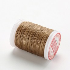 가죽 DIY 액세서리용 실 공예 재봉실 라운드 폴리에스터 코드 코팅 스트링 0 4mm 5mm 6mm, 0.4mm, 3-Khaki, 1개
